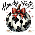 Howdy Fall Cow Print Pumpkin
