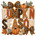 Pumpkin Season Cheetah Floral