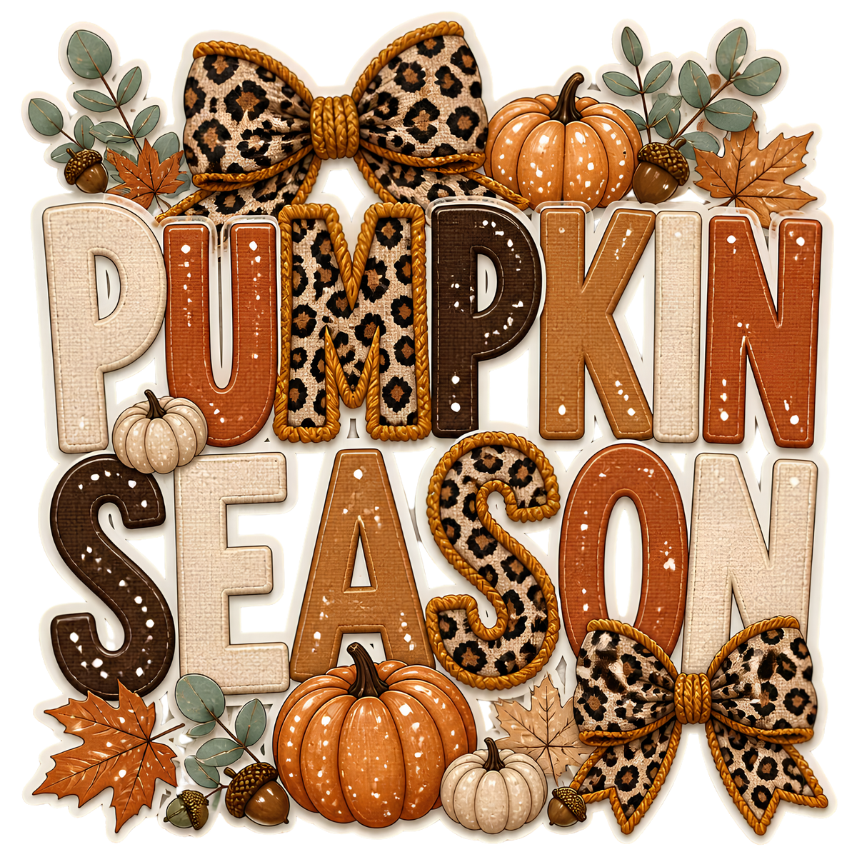 Pumpkin Season Cheetah Floral