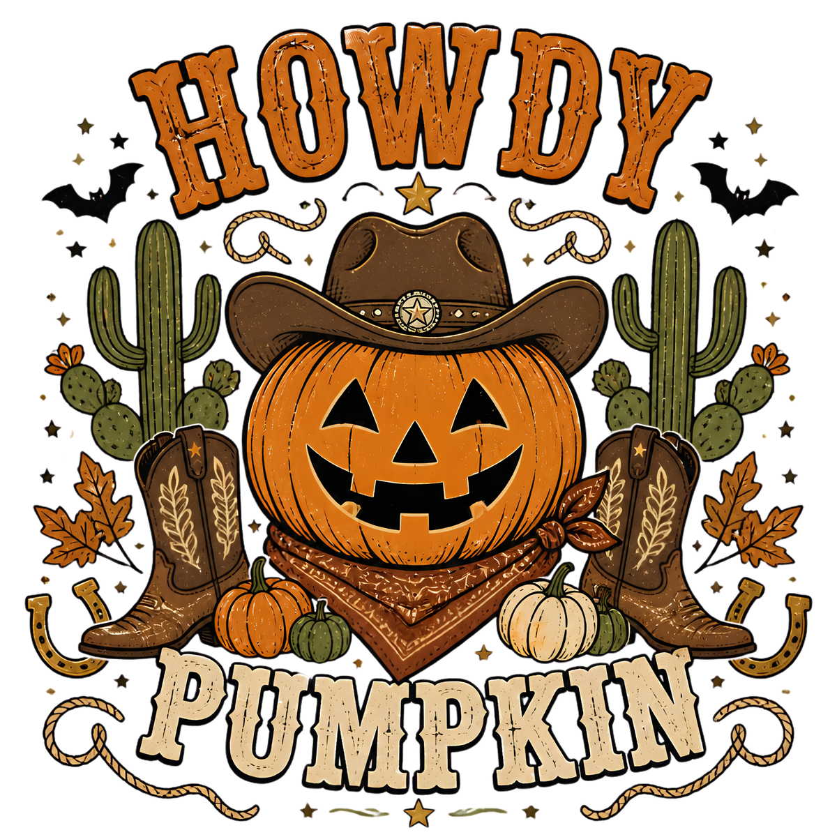 Howdy Pumpkin Western