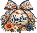 Houston Baseball with Bow