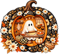 Ghost Baking in Pumpkin