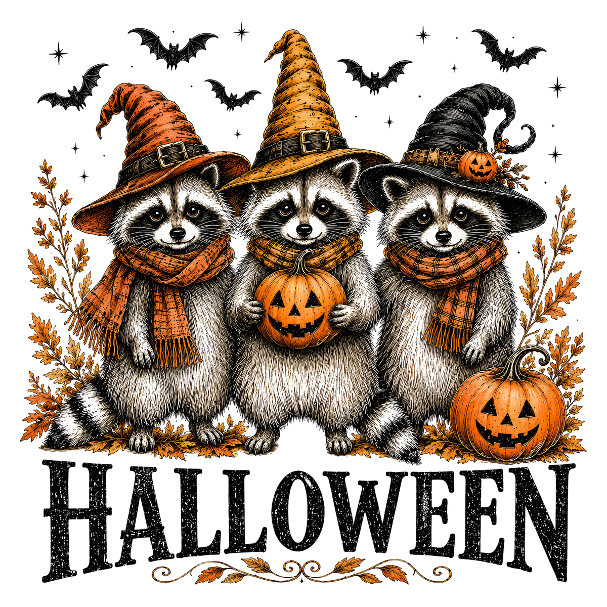 Halloween Raccoons