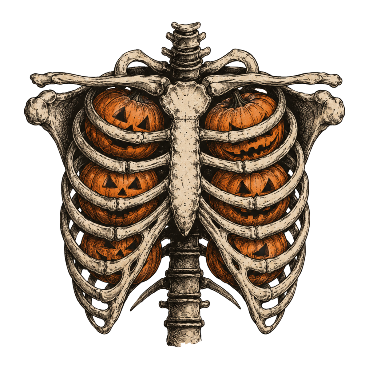 Ribcage Pumpkins